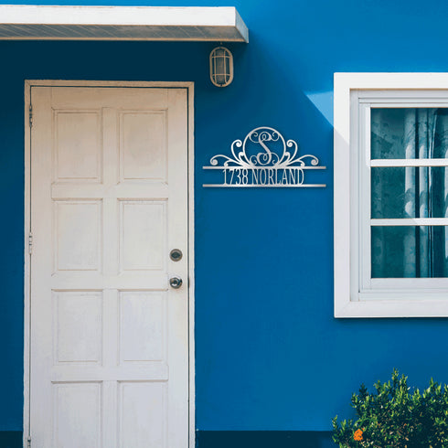 Custom Scroll Family Initial + NameWall Art